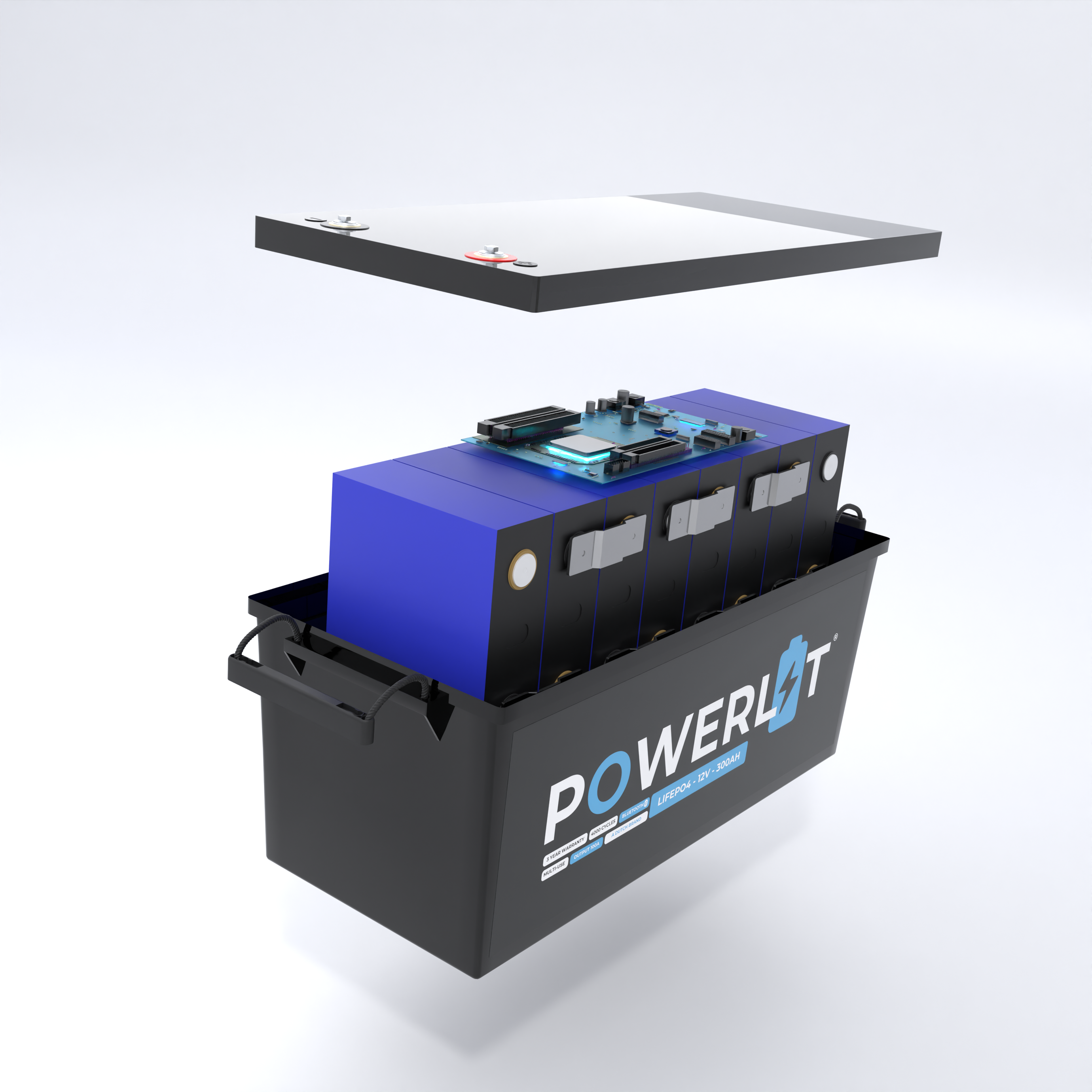 PWL12300B - 12V 300Ah LFP accu