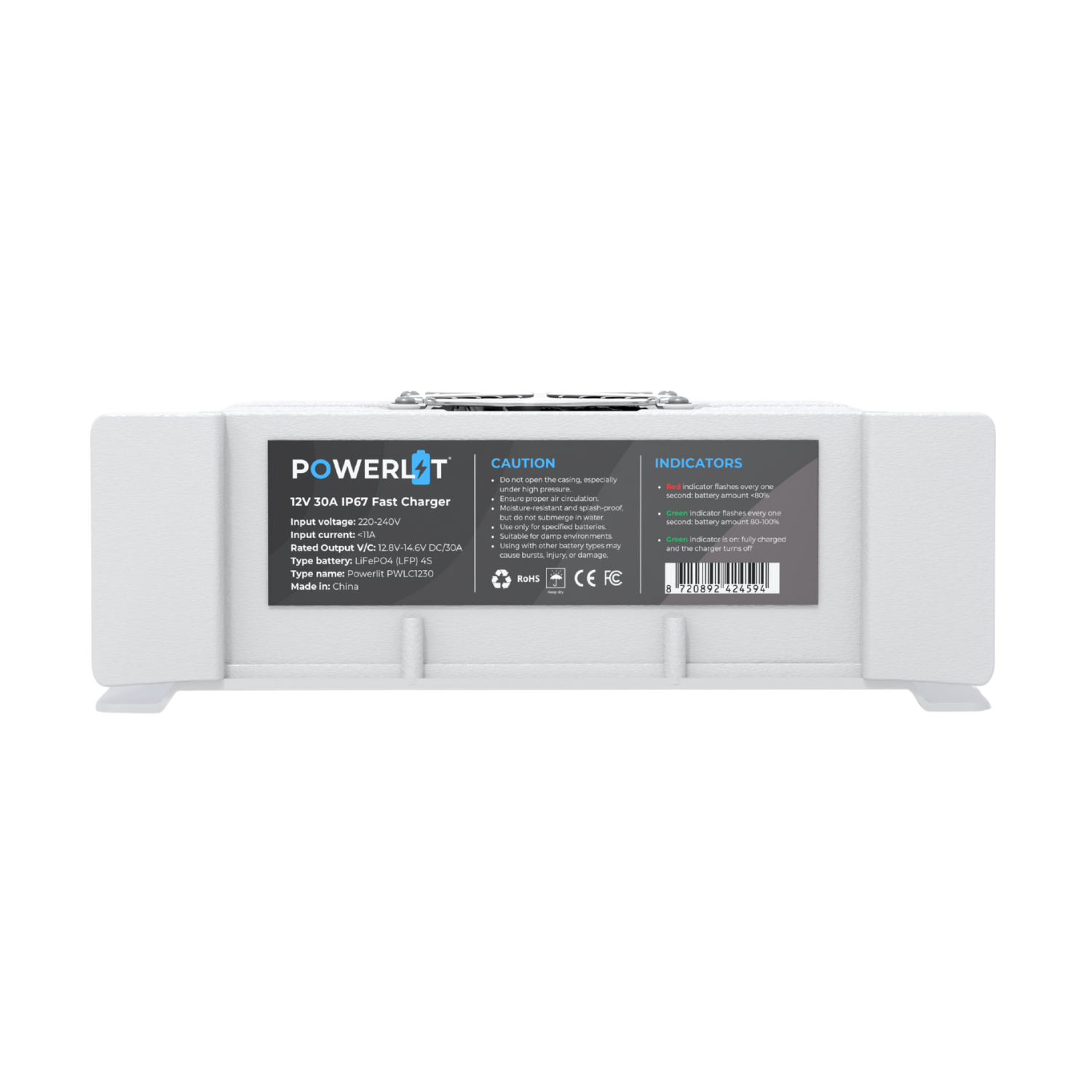 30A - 12V LiFePO4 snellader - IP67