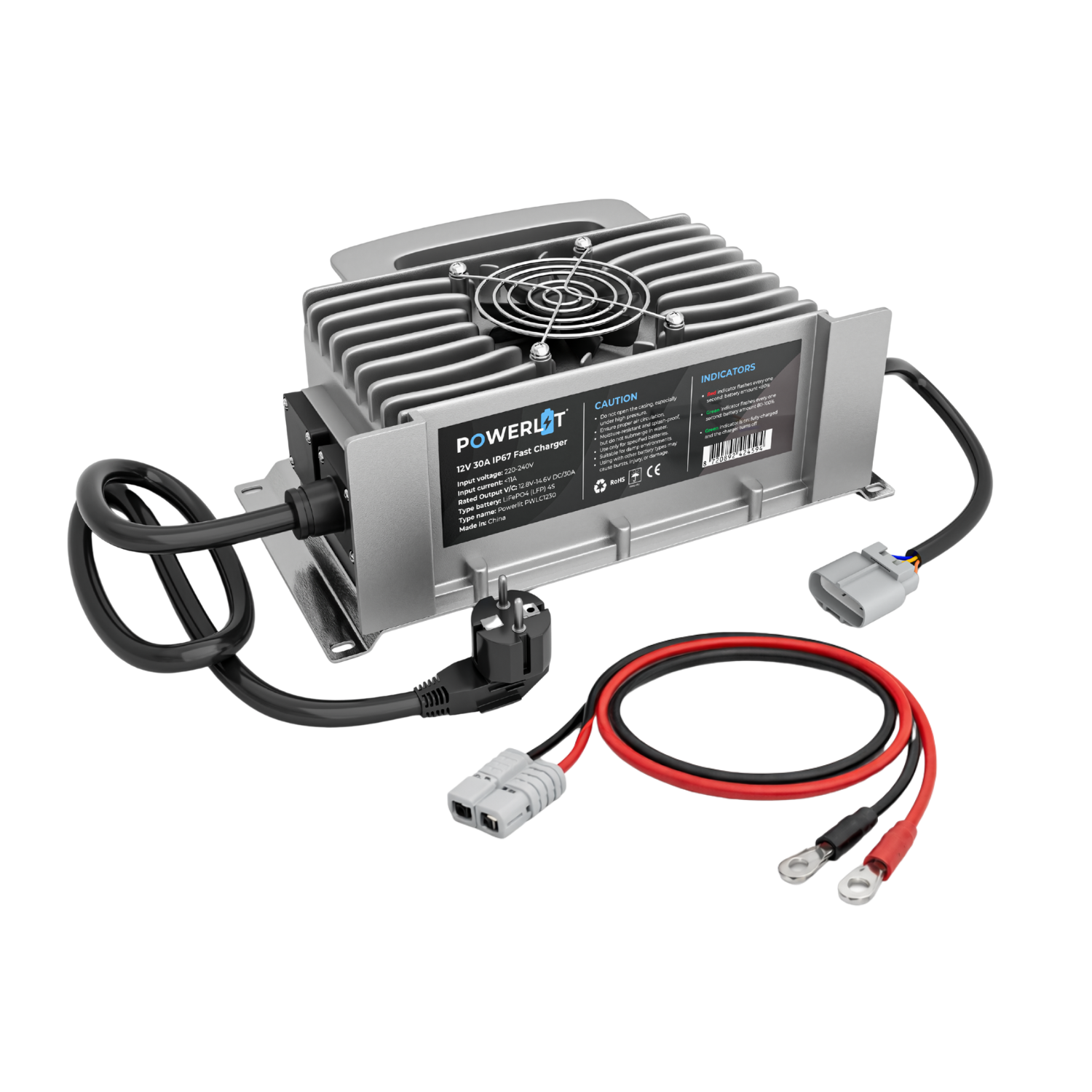 PWLC1230 – 14,6V 30A LiFePO4 acculader (IP67)